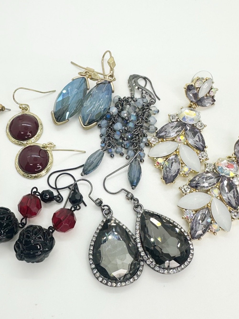 Statement Earring Lot Elegant Teardrop Beaded Dangle Women's Fashion Jewelry